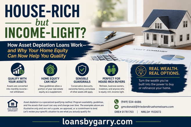 House-Rich but Income-Light? How Asset Depletion Loans Work—and Why Your Home Equity Can Now Help You Qualify